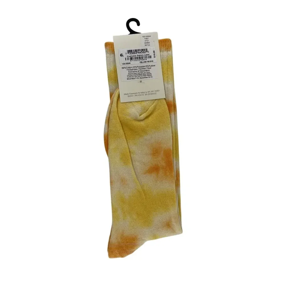 Sun+Stone Socks Lot of 5 Men's Tie Dye Crew Socks Shoe Size 7-12 Sock Size 10-13